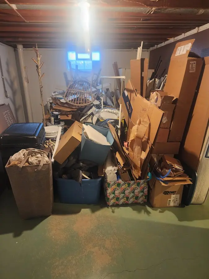 Roll-off dumpster container at job site for Construction Dumpster Rental in Stafford